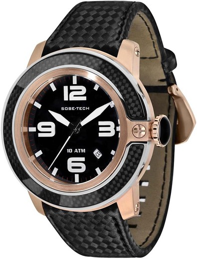 Reloj Glam Rock Hombre GR33010 Cuero Negro