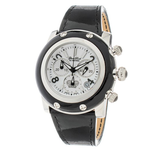 Reloj Glam Rock Mujer GR10101BL Cuero Negro