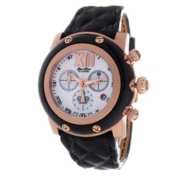 Reloj Glam Rock Mujer GR11133 Cuero Negro