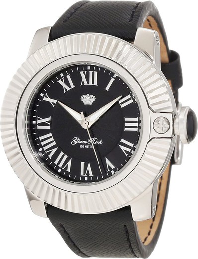 Reloj Glam Rock Mujer GR32020 Cuero Negro