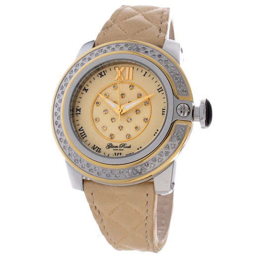 Reloj Glam Rock Mujer GR32062D Cuero Dorado