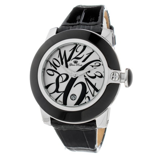 Reloj Glam Rock Mujer GR32083 Cuero Negro