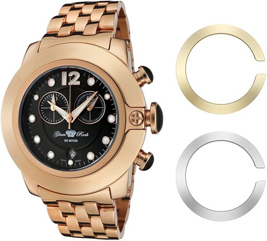 Reloj Glam Rock Mujer GR32156 Acero Oro Rosa