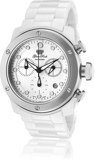 Reloj Glam Rock Mujer GR50100 Ceramico Blanco