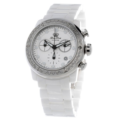 Reloj Glam Rock Mujer GR50116D Ceramico Blanco