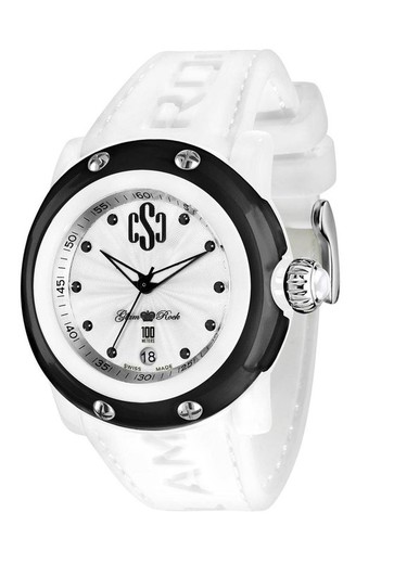 Reloj Glam Rock Mujer GR62009 Silicona Blanco