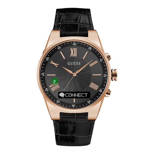 Męski zegarek Guess C0002MB3 Connect Black Leather