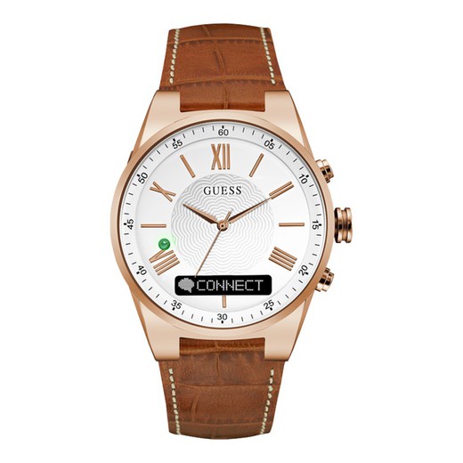 Guess Ανδρικό ρολόι C0002MB4 Connect Brown Leather