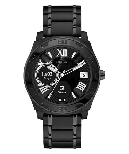 Relógio masculino Guess C1001G5 Ace Mens Connect Steel Black Smartwatch