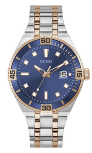 Guess Zegarek Męski GW0330G3 Bicolor Stal Różowy