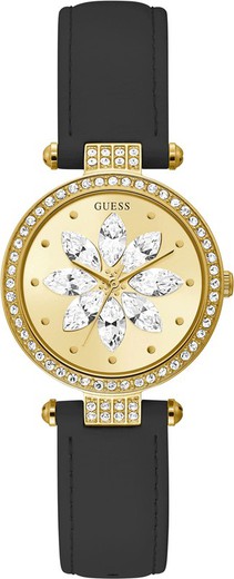 Guess Relógio feminino GW0382L2 couro preto