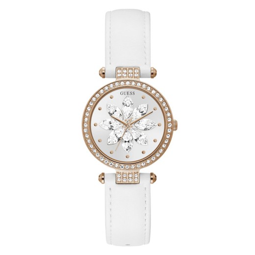 Guess Relógio feminino GW0382L3 couro branco