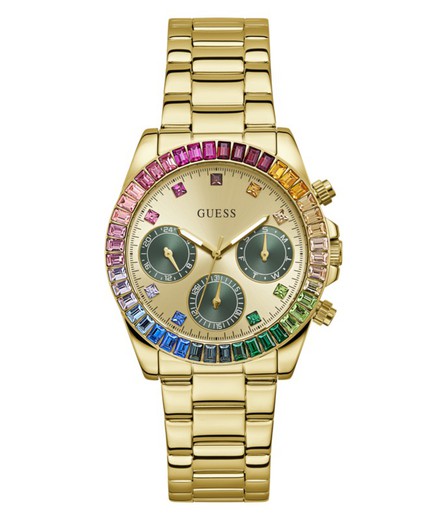 Reloj Guess Mujer GW0690L4 Dorado Circonitas Multicolor