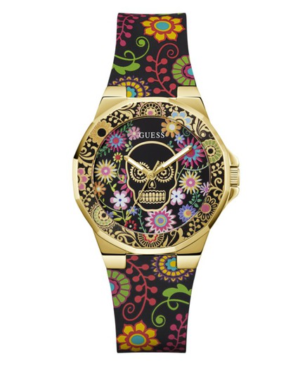 Reloj Guess Mujer GW0754L1 Sport Negro Con Flores