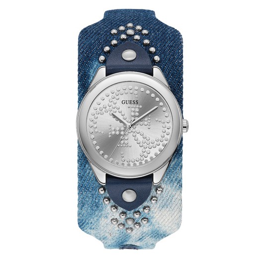 Guess Woman horloge W1141L1 blauw leer