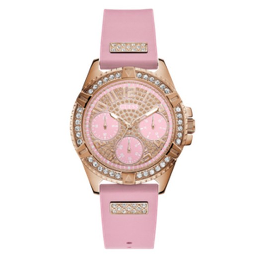 Guess relógio feminino W1160L5 esporte rosa