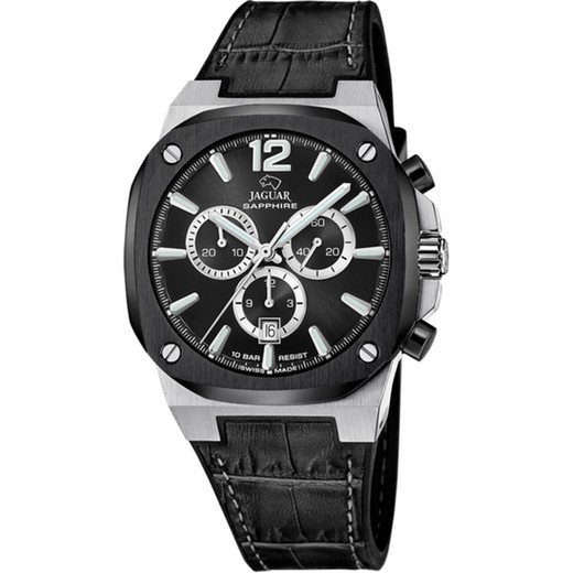 Reloj Jaguar Hombre J1026/4 Piel Negra Swiss Made