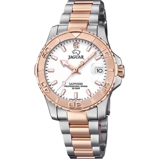 Reloj Jaguar Mujer J871/1 Couple Diver Acero Bicolor Rosa