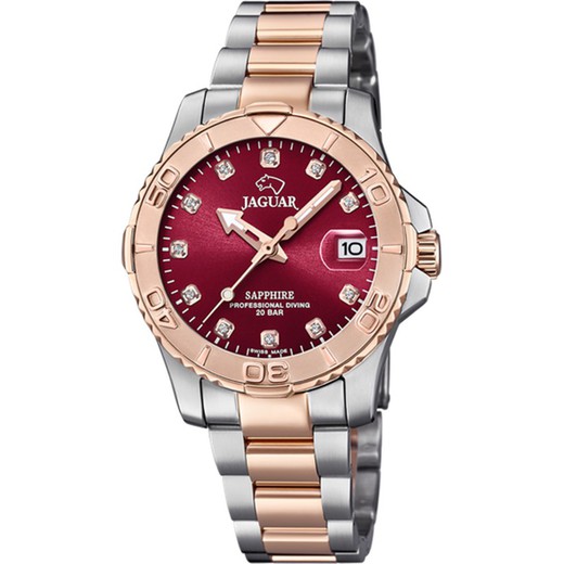 Reloj Jaguar Mujer J871/6 Couple Diver Acero Bicolor Rosa