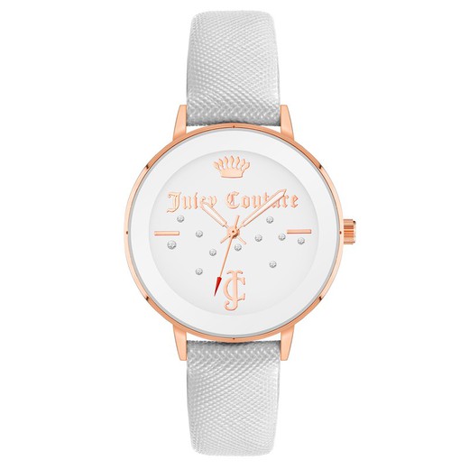 Reloj Juicy Couture Mujer JC1264RGWT Polipiel Blanco