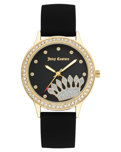 Reloj Juicy Couture Mujer JC1342GPBK Silicona Negro