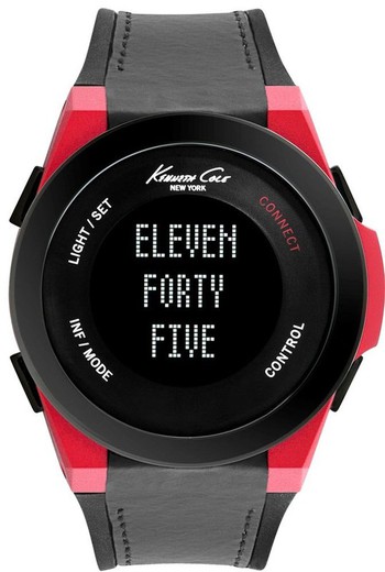 Reloj Kenneth Cole Hombre 10022807 Silicona Y Piel Negro