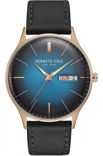 Reloj Kenneth Cole Hombre KC50589013 Cuero Negro