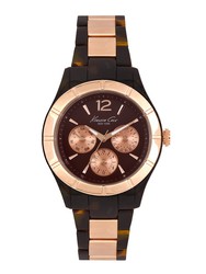 Reloj Kenneth Cole Mujer IKC0003 Policarbonato Tortoise Y Oro Rosa