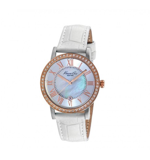 Reloj Kenneth Cole Mujer IKC2836 Piel Blanco