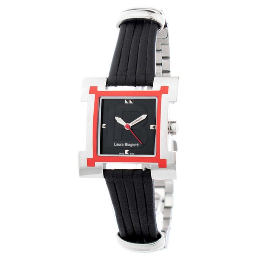 Reloj Laura Biagiotti Hombre LBSM0039L-01 Acero/Piel Negro - Plateado