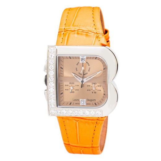 Reloj Laura Biagiotti Mujer LB0002-NA Piel Naranja