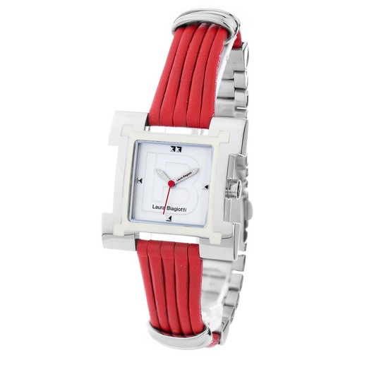 Reloj Laura Biagiotti Mujer LB0039L-04 Piel Bicolor Acero Rojo