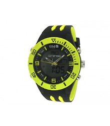 Reloj Liska Hombre LW1043-5 Sport Negro Bicolor Amarillo Analógico Digital