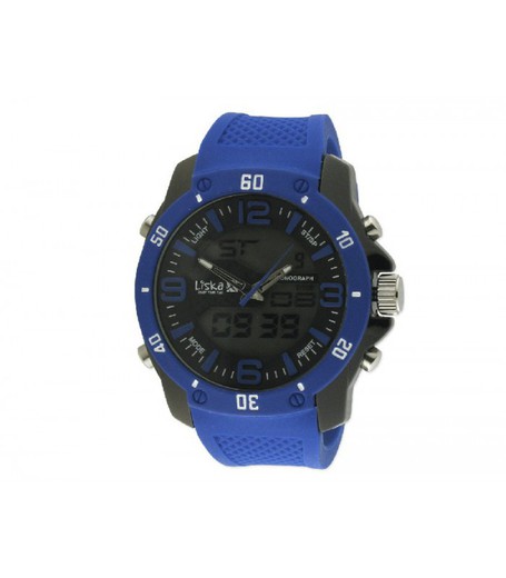 Reloj Liska Hombre LW1044-6 Sport Azul Bicolor Negro Analógico Digital