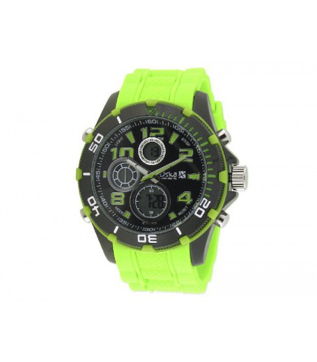 Reloj Liska Hombre LW1046-9 Sport Verde Bicolor Negro Analógico Digital