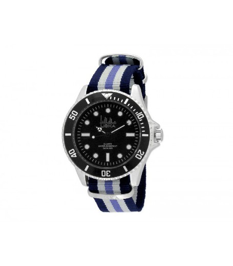 Reloj Liska Hombre LW1311 Nylon Azul Bicolor Blanco