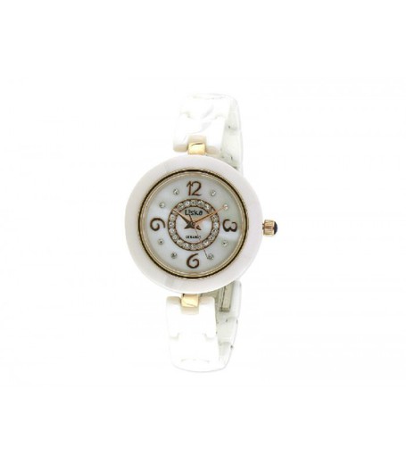 Reloj Liska Mujer LWC107-3 Dorado Cerámica Blanca