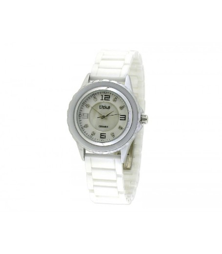 Reloj Liska Mujer LWC109-1 Acero Cerámica Blanca