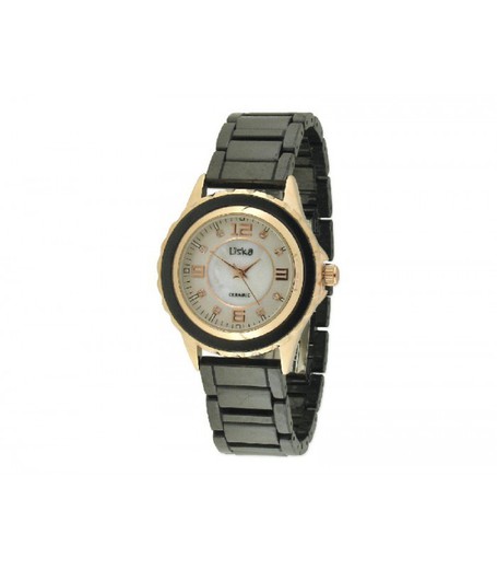 Reloj Liska Mujer LWC109-4 Dorado Cerámica Negra