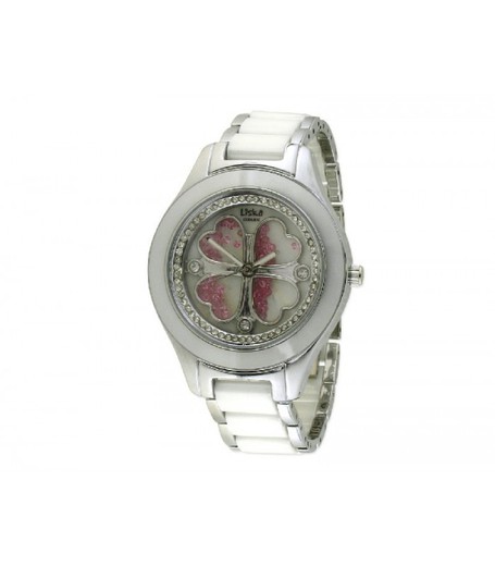 Reloj Liska Mujer LWC110-1 Acero Cerámica Blanca