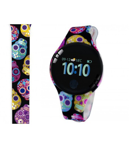 Reloj Liska Smartwatch SV-LSK2-N Sport Negra Calavera Multicolor