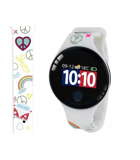 Reloj Liska Smartwatch SV-LSK3-B Sport Blanca Hippies Multicolor