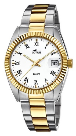Relógio masculino Lotus 15197/1 bicolor prata ouro