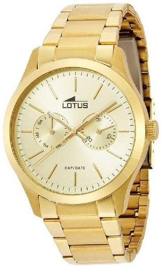 Relógio masculino Lotus 15955/2 em aço dourado