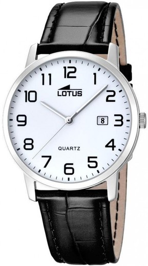 Męski zegarek Lotus 18239/1 z czarnej skóry