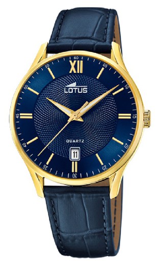 Męski zegarek Lotus 18403/H z niebieskiej skóry