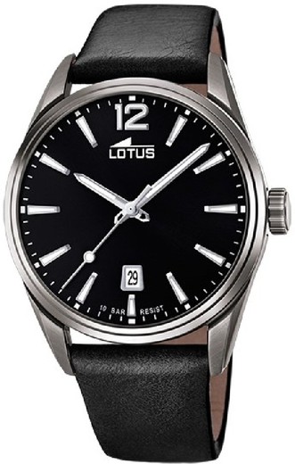 Relógio masculino Lotus 18685/3 couro preto