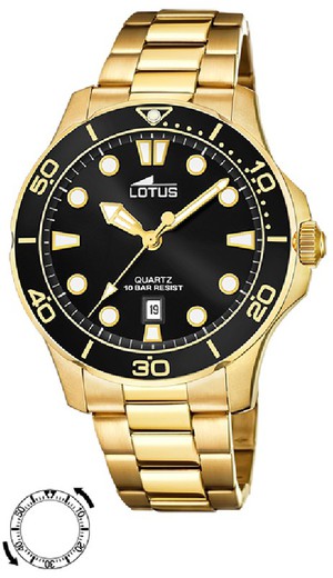 Relógio masculino Lotus 18761/3 em aço dourado