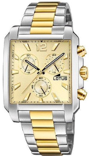 Relógio masculino Lotus 18852/5 bicolor prata ouro