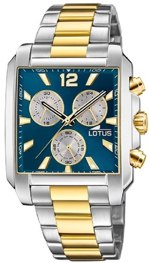 Relógio masculino Lotus 18852/6 bicolor prata dourado